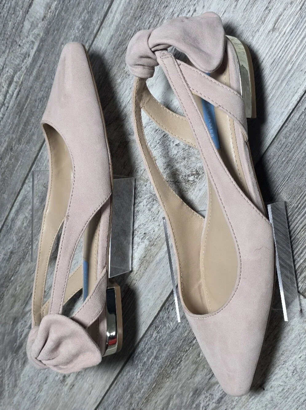 Draper James Women's Harriet Bow Slingback Flats Sz 6.5 *NWOB